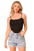 Festive Corset Babe Ribbed Bodysuit
