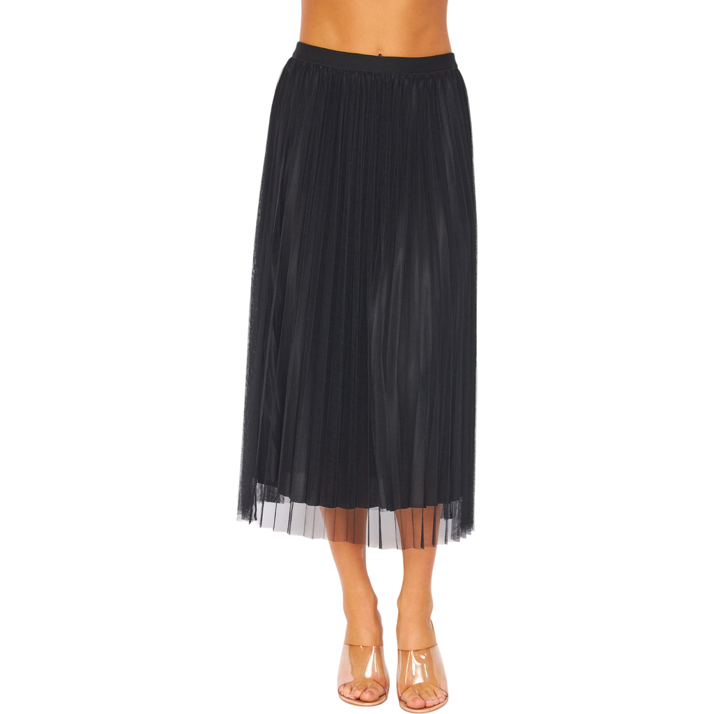 Tulle Double-layered Pleated Skirt