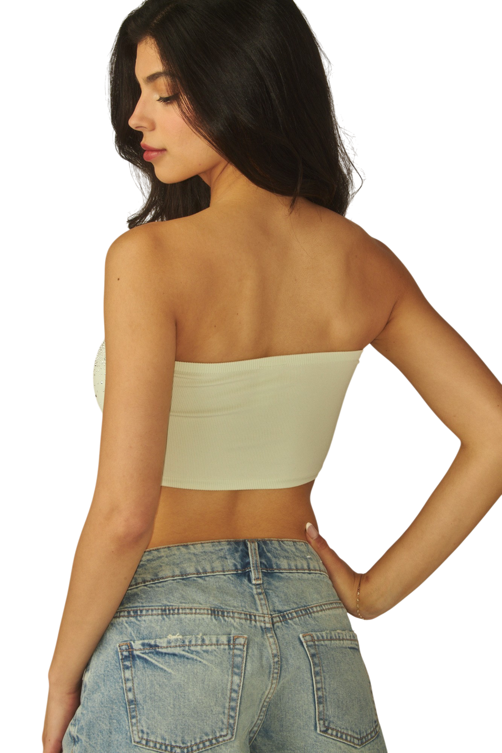 Seamless Bling Rhinestone Tube Top