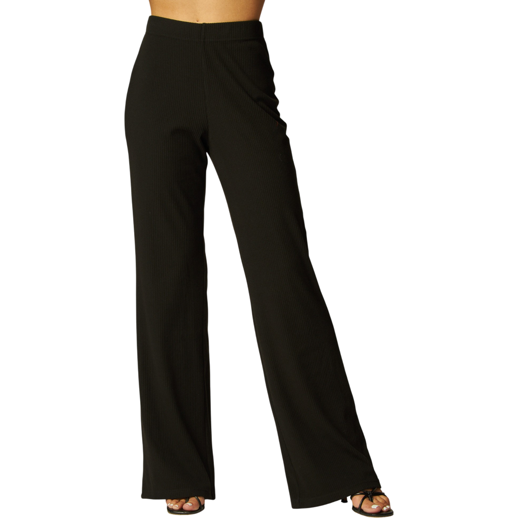 Soft Rib Wide Leg Pants