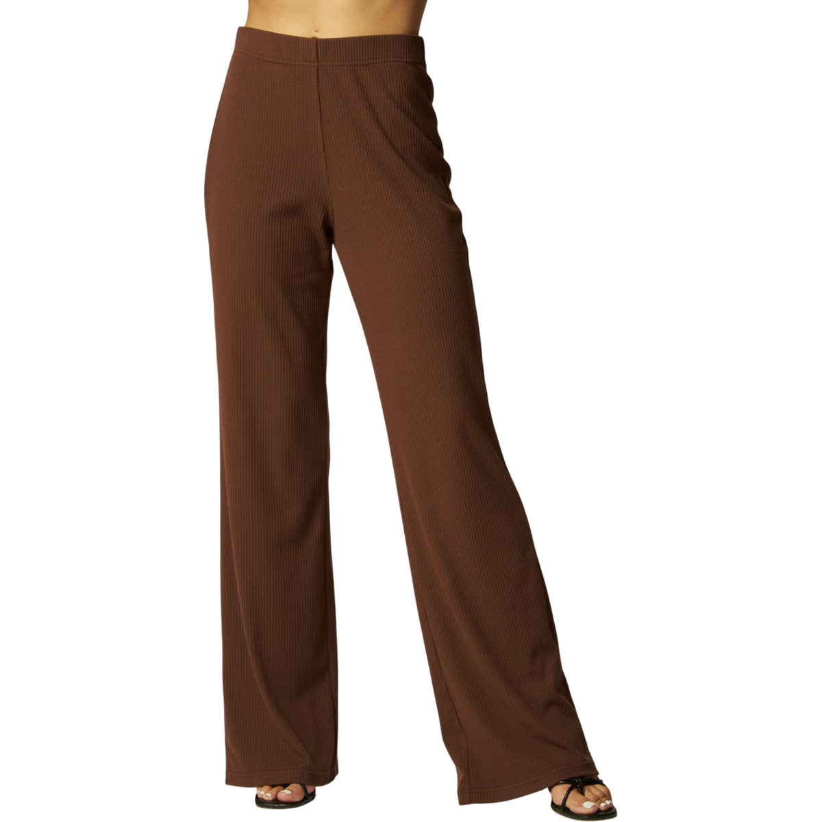 Soft Rib Wide Leg Pants