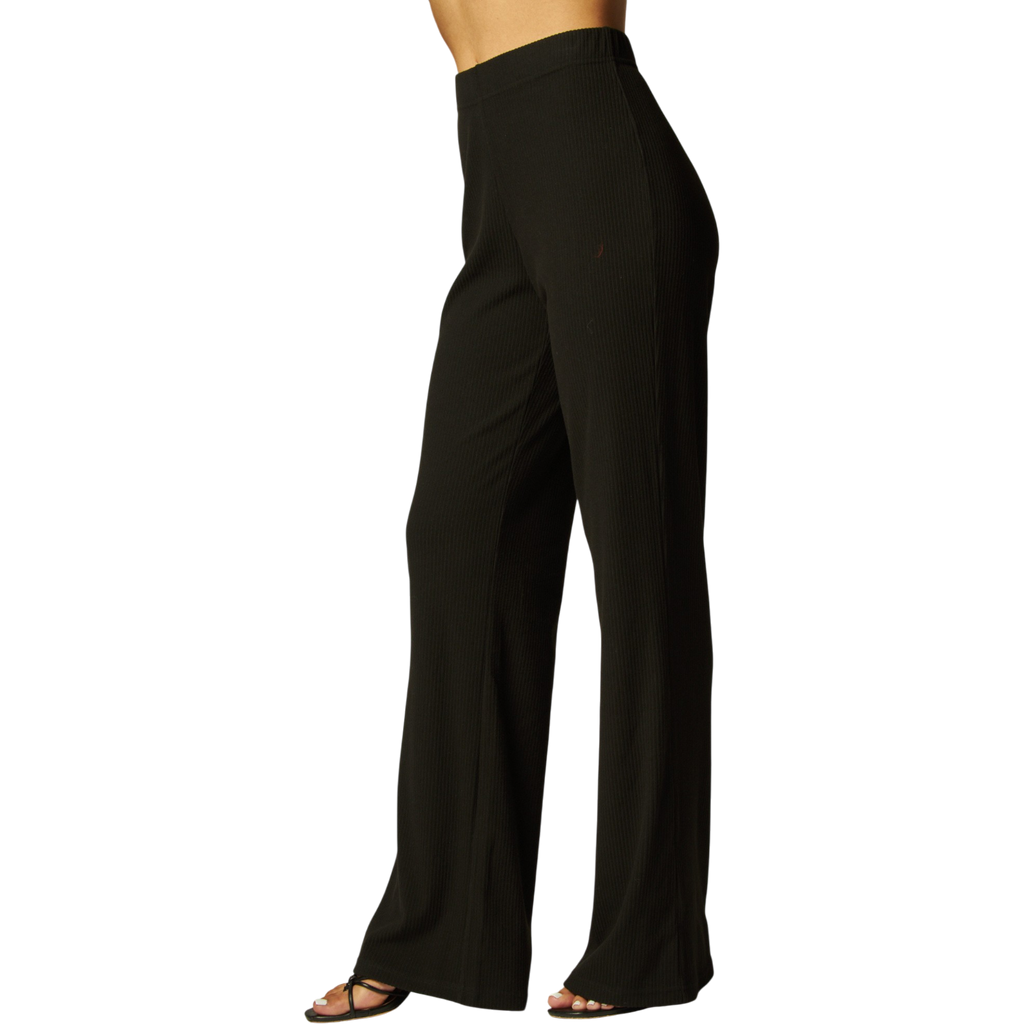 Soft Rib Wide Leg Pants