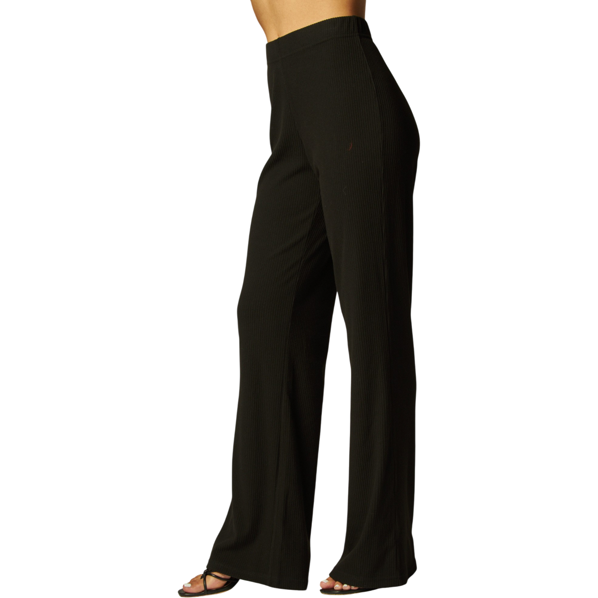 Soft Rib Wide Leg Pants