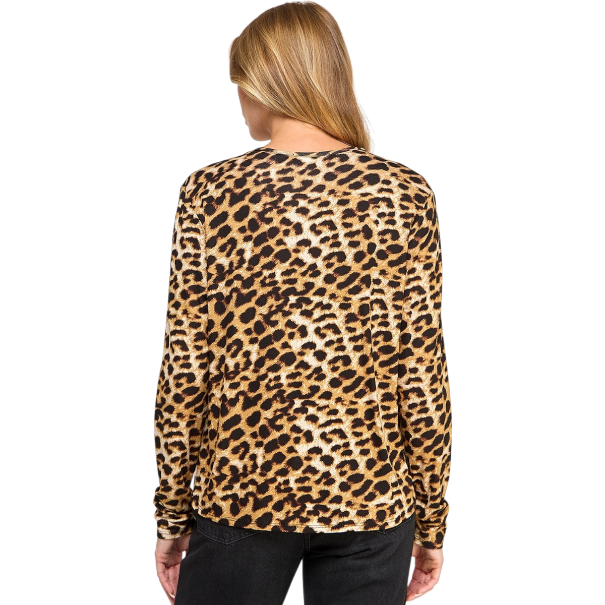 Leopard Print Open-Front Cardigan