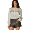 Faux Leather High-rise Shorts
