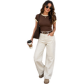 Contrast Trim Crop Tee