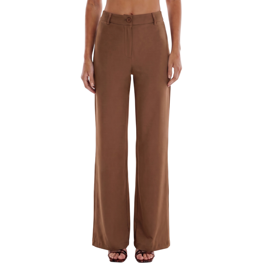 High-waist wide-leg trousers