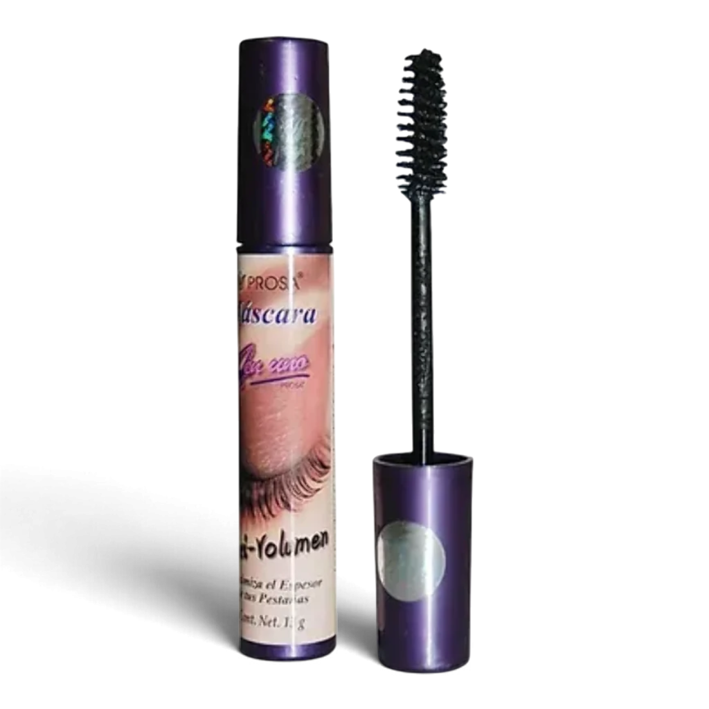 Prosa 4en1 Maxi-Volumen Mascara dark purple top with brush applicator