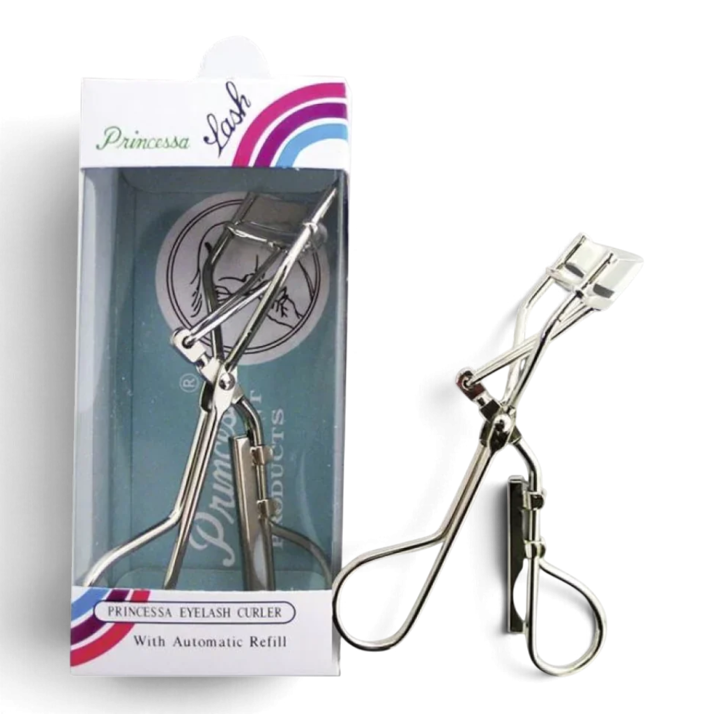 Princessa Lash Eyelash Curler Silver with automatic refill in packaging