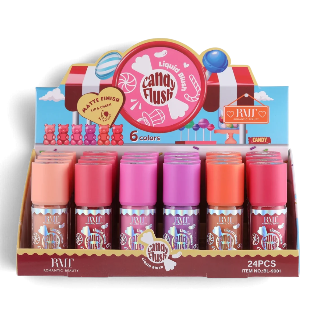 RMT Romantic Beauty Candy Flush Liquid Blush 6-shade display set matte finish