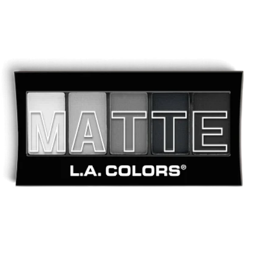 L.A. Colors 5 Color Matte Eyeshadow Palette Black Lace