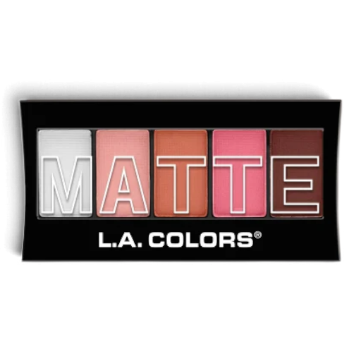 L.A. Colors 5 Color Matte Eyeshadow Palette Pink Chiffon shades