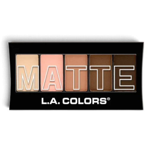 L.A. Colors 5 Color Matte Eyeshadow Palette Tan Khaki warm neutral shades