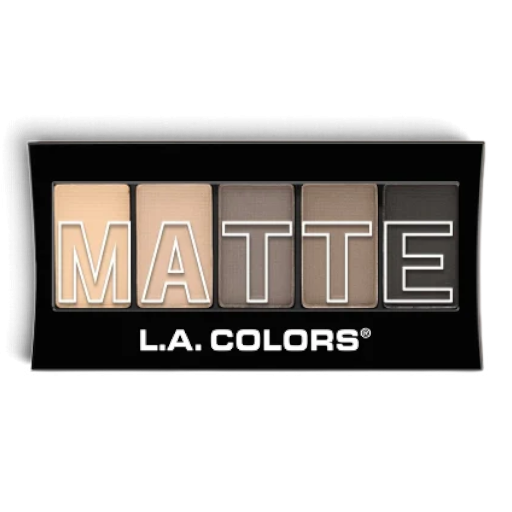 L.A. Colors 5 Color Matte Eyeshadow Palette Nude Suede neutral shades