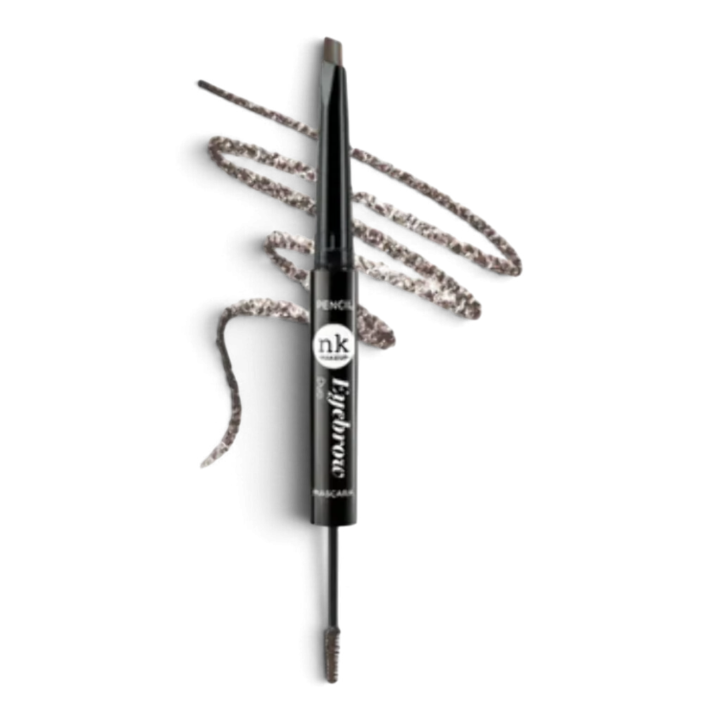 NK Makeup NKE13 Eyebrow Duo in Brown with swatch